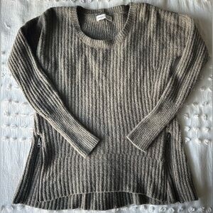 Abercrombie & Fitch Ribbed Knit Sweater - Taupe